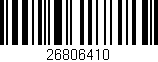Código de barras (EAN, GTIN, SKU, ISBN): '26806410'