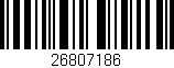 Código de barras (EAN, GTIN, SKU, ISBN): '26807186'