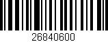 Código de barras (EAN, GTIN, SKU, ISBN): '26840600'