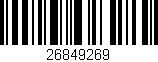 Código de barras (EAN, GTIN, SKU, ISBN): '26849269'
