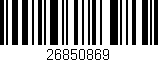 Código de barras (EAN, GTIN, SKU, ISBN): '26850869'