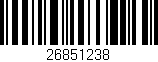 Código de barras (EAN, GTIN, SKU, ISBN): '26851238'