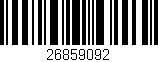 Código de barras (EAN, GTIN, SKU, ISBN): '26859092'