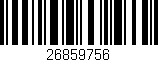 Código de barras (EAN, GTIN, SKU, ISBN): '26859756'