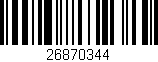 Código de barras (EAN, GTIN, SKU, ISBN): '26870344'
