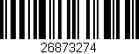 Código de barras (EAN, GTIN, SKU, ISBN): '26873274'