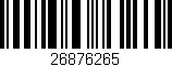 Código de barras (EAN, GTIN, SKU, ISBN): '26876265'