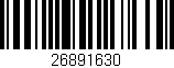 Código de barras (EAN, GTIN, SKU, ISBN): '26891630'