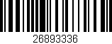 Código de barras (EAN, GTIN, SKU, ISBN): '26893336'