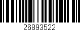 Código de barras (EAN, GTIN, SKU, ISBN): '26893522'