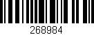 Código de barras (EAN, GTIN, SKU, ISBN): '268984'
