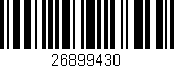 Código de barras (EAN, GTIN, SKU, ISBN): '26899430'