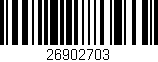 Código de barras (EAN, GTIN, SKU, ISBN): '26902703'