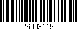 Código de barras (EAN, GTIN, SKU, ISBN): '26903119'