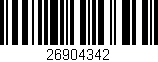 Código de barras (EAN, GTIN, SKU, ISBN): '26904342'