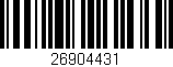 Código de barras (EAN, GTIN, SKU, ISBN): '26904431'