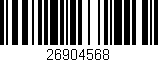 Código de barras (EAN, GTIN, SKU, ISBN): '26904568'