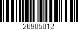 Código de barras (EAN, GTIN, SKU, ISBN): '26905012'