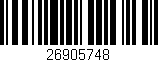 Código de barras (EAN, GTIN, SKU, ISBN): '26905748'