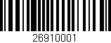 Código de barras (EAN, GTIN, SKU, ISBN): '26910001'
