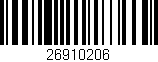 Código de barras (EAN, GTIN, SKU, ISBN): '26910206'