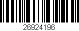 Código de barras (EAN, GTIN, SKU, ISBN): '26924196'