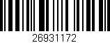 Código de barras (EAN, GTIN, SKU, ISBN): '26931172'