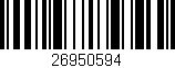 Código de barras (EAN, GTIN, SKU, ISBN): '26950594'