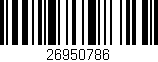 Código de barras (EAN, GTIN, SKU, ISBN): '26950786'