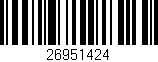 Código de barras (EAN, GTIN, SKU, ISBN): '26951424'