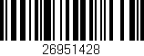 Código de barras (EAN, GTIN, SKU, ISBN): '26951428'