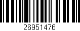 Código de barras (EAN, GTIN, SKU, ISBN): '26951476'