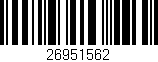 Código de barras (EAN, GTIN, SKU, ISBN): '26951562'
