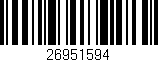 Código de barras (EAN, GTIN, SKU, ISBN): '26951594'