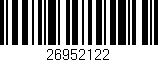 Código de barras (EAN, GTIN, SKU, ISBN): '26952122'