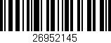 Código de barras (EAN, GTIN, SKU, ISBN): '26952145'