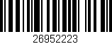 Código de barras (EAN, GTIN, SKU, ISBN): '26952223'