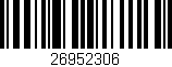 Código de barras (EAN, GTIN, SKU, ISBN): '26952306'