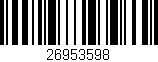 Código de barras (EAN, GTIN, SKU, ISBN): '26953598'