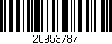 Código de barras (EAN, GTIN, SKU, ISBN): '26953787'