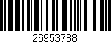 Código de barras (EAN, GTIN, SKU, ISBN): '26953788'