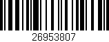 Código de barras (EAN, GTIN, SKU, ISBN): '26953807'