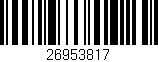Código de barras (EAN, GTIN, SKU, ISBN): '26953817'