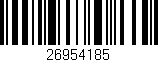 Código de barras (EAN, GTIN, SKU, ISBN): '26954185'
