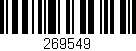 Código de barras (EAN, GTIN, SKU, ISBN): '269549'