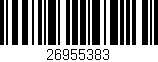 Código de barras (EAN, GTIN, SKU, ISBN): '26955383'