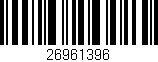 Código de barras (EAN, GTIN, SKU, ISBN): '26961396'