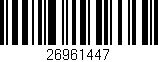 Código de barras (EAN, GTIN, SKU, ISBN): '26961447'