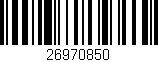 Código de barras (EAN, GTIN, SKU, ISBN): '26970850'