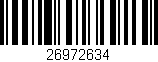 Código de barras (EAN, GTIN, SKU, ISBN): '26972634'
